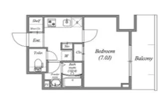 GENOVIA神戸湊川公園【7階】の間取り