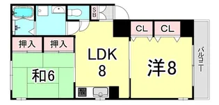 グレイス夙川【2階】の間取り