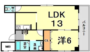 兵庫県神戸市東灘区深江本町3丁目【マンション】の間取り