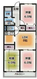 3LDKの間取り画像