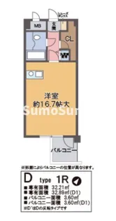 ホープ芦屋【2階】の間取り