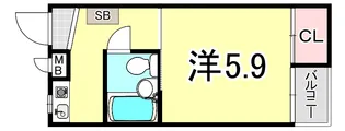 兵庫県尼崎市立花町1丁目【アパート】の間取り