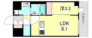 兵庫県神戸市中央区加納町2丁目【マンション】の間取り