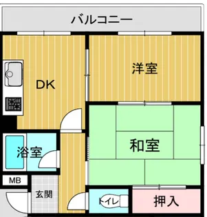 ビーフェリス【1階】の間取り