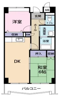 ガーデンコート楠ヶ丘【1階】の間取り