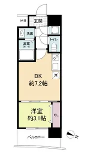 兵庫県神戸市兵庫区荒田町1丁目【マンション】の間取り
