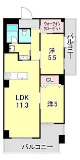 兵庫県芦屋市東芦屋町【マンション】の間取り