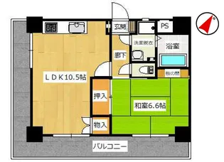 兵庫県神戸市兵庫区大開通3丁目【マンション】の間取り