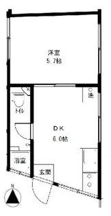 1Rの間取り画像