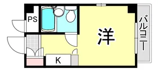 キューブ東塚口【1階】の間取り
