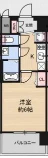 大阪府大阪市西区九条3丁目【マンション】の間取り