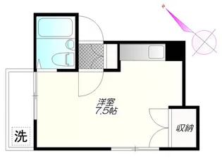 柿の木坂アサヒハイツ【2階】の間取り