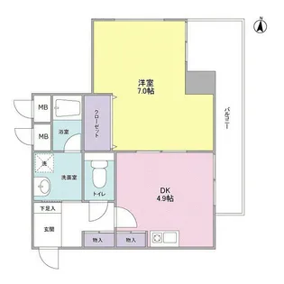 パルステージ武庫之荘【1階】の間取り