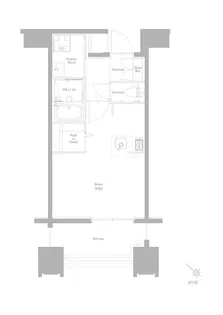 エンクレスト博多RIVERSIDE【3階】の間取り