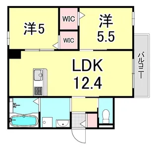 ホワイトガーデン西宮中島町【3階】の間取り