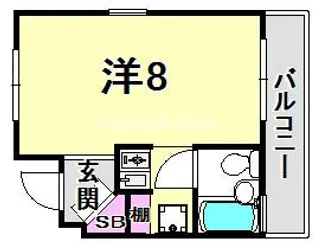 パレ・ラフィネ甲子園口【3階】の間取り