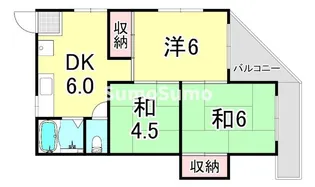 本町マンション【5階】の間取り