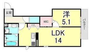 兵庫県西宮市里中町2丁目【アパート】の間取り