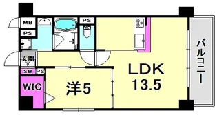 兵庫県神戸市兵庫区塚本通2丁目【マンション】の間取り