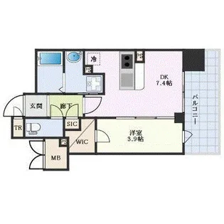 la Waison NAMBA west【2階】の間取り