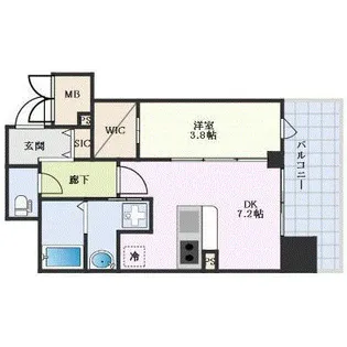 la Waison NAMBA west【2階】の間取り
