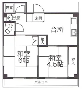 城山コーポラス【3階】の間取り