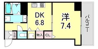 瑠璃甲東園【3階】の間取り