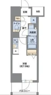 Metrosa谷町六丁目South【5階】の間取り