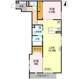 トリシア武庫川【2階】の間取り
