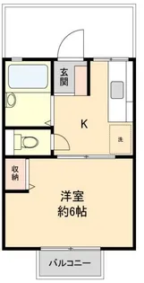 フローラ神戸【1階】の間取り
