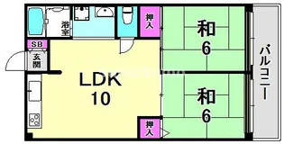加島第2マンション【4階】の間取り