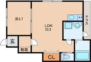 ウグイスコート【1階】の間取り
