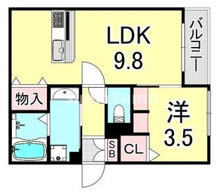 カーサ武庫之荘【1階】の間取り
