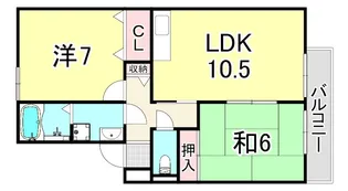 ルミエール北夙川 B棟【1階】の間取り