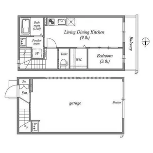 T’s BASE 西難波の間取り