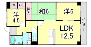 兵庫県西宮市門戸東町【マンション】の間取り