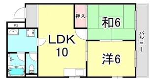 兵庫県西宮市若草町2丁目【アパート】の間取り