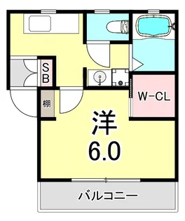 兵庫県神戸市長田区細田町3丁目【アパート】の間取り