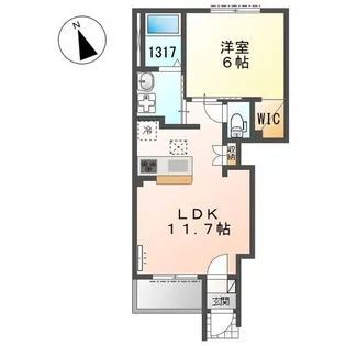 ルミナスピュア神戸【1階】の間取り
