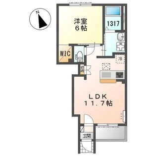 ルミナスピュア神戸【1階】の間取り