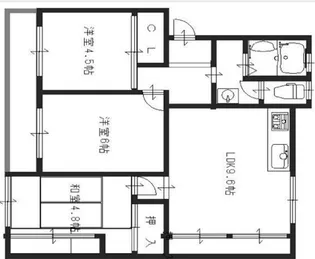 高倉台2丁目2団地11号棟【3階】の間取り