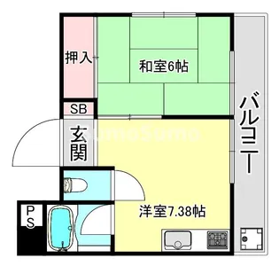 大横マンション【4階】の間取り
