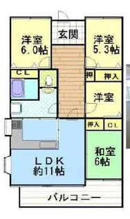 フォーシーズンズ芦屋【4階】の間取り