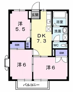 サンハイツ(片山)【1階】の間取り