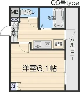 大阪府大阪市浪速区桜川2丁目【マンション】の間取り