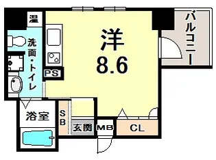 兵庫県神戸市中央区御幸通3丁目【マンション】の間取り