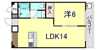 ミ・ピアーチェ武庫之荘【1階】の間取り