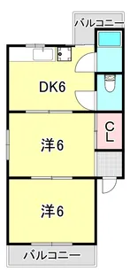 朝日ハイツ【2階】の間取り