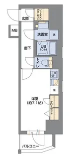 Metrosa谷町六丁目South【6階】の間取り