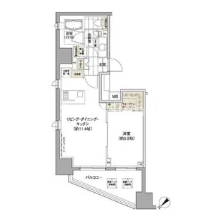 パークハビオ渋谷【4階】の間取り